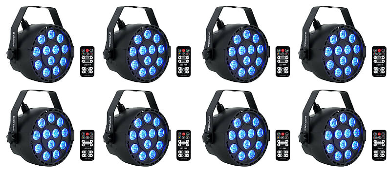 

8) Rockville RockPAR TRI LED RGB Compact Par Can DJ DMX Wash Lights+Remote Black (8) ROCKPAR TRI BLACK