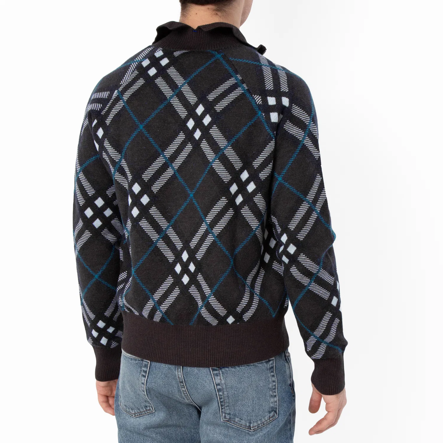 Куртка-бомбер из шерстяного твида Burberry Check Wool Blend Track Jacket Burberry, Snug Ip Check — фото 4