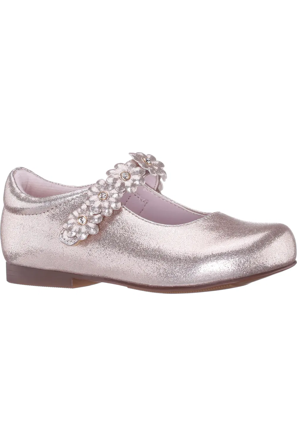 Балетки детские с цветочной аппликацией Tuley Nina, Lt Gold Shimmer