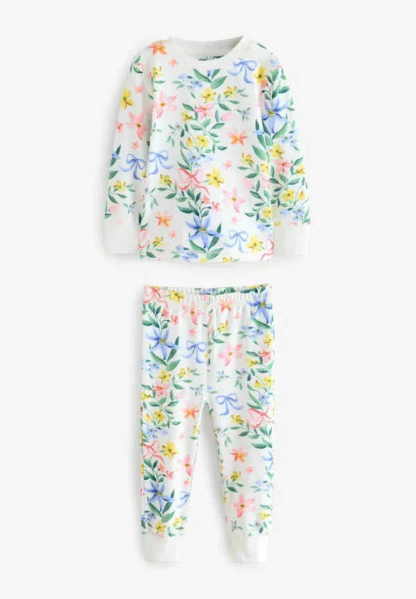 Комплект пижамный из 3 предметов, хлопок, Floral, Pyjama Set, Next, Pink, синий/розовый — фото 4