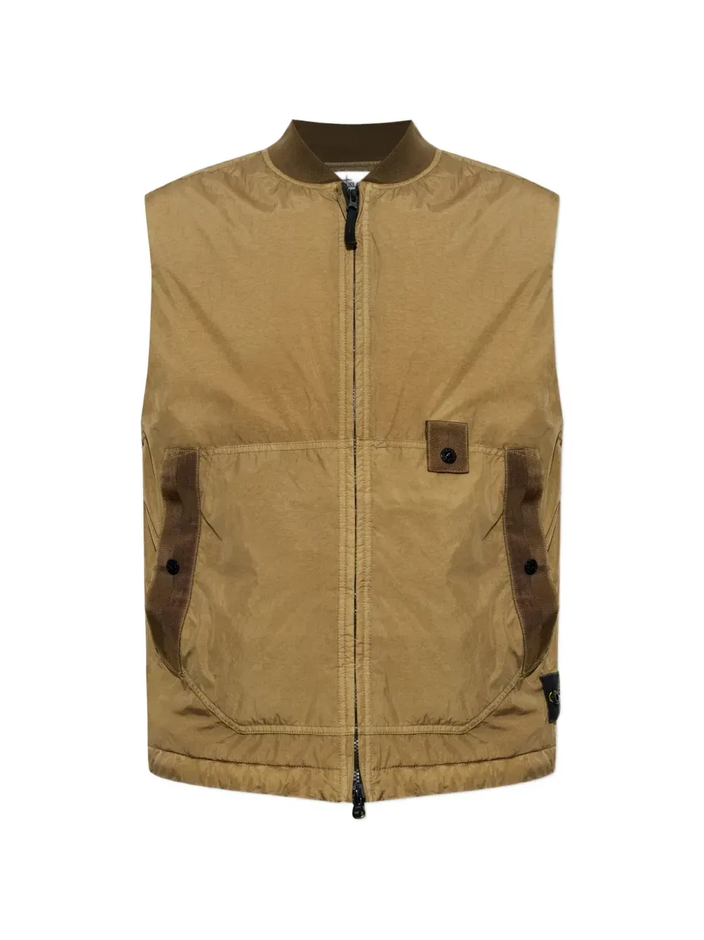 Жилет с логотипом-нашивкой Stone Island, зеленый