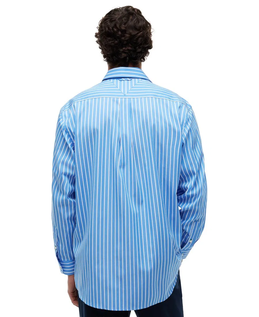 Рубашка с асимметричным принтом, модель Color-Block Tommy Hilfiger, Blue Spell Stripe — фото 4