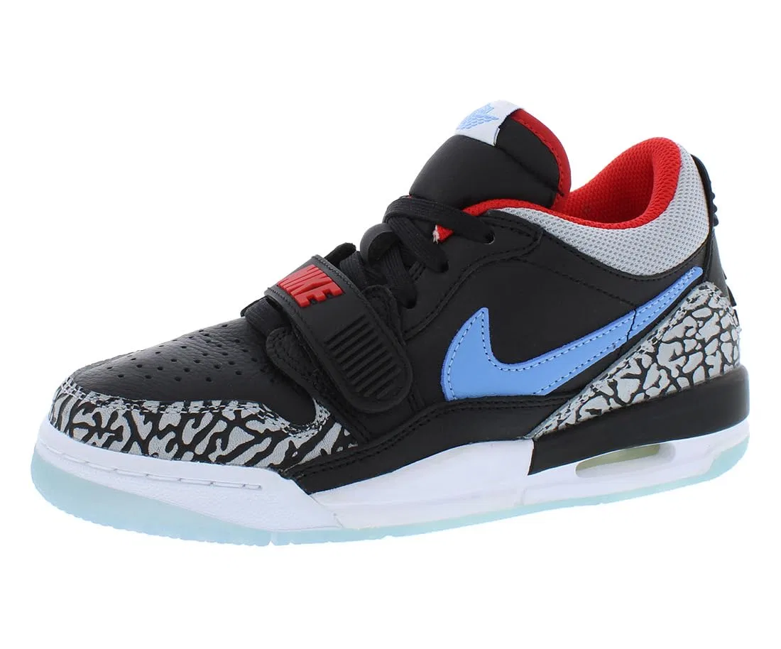 Детские кроссовки для мальчиков Air Jordan Legacy 312 Low NIKE, Black Grey Wolf Blue Valor