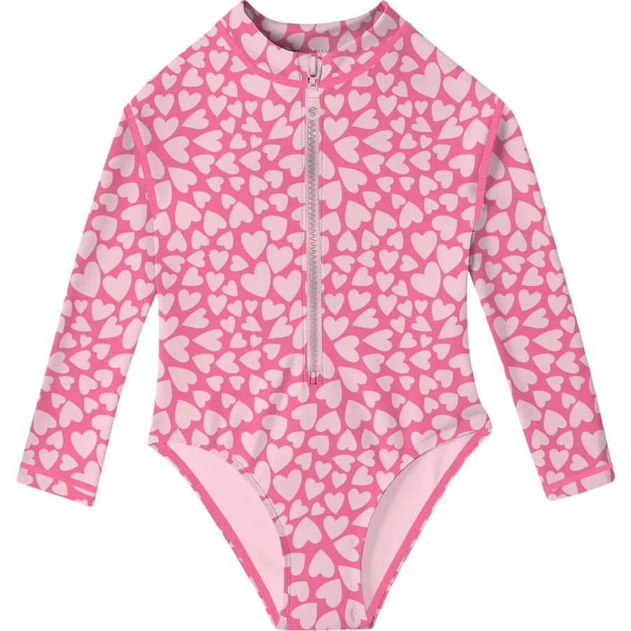Детский купальник с длинным рукавом Cherish Long Sleeve Slipstop, Красный — фото 2