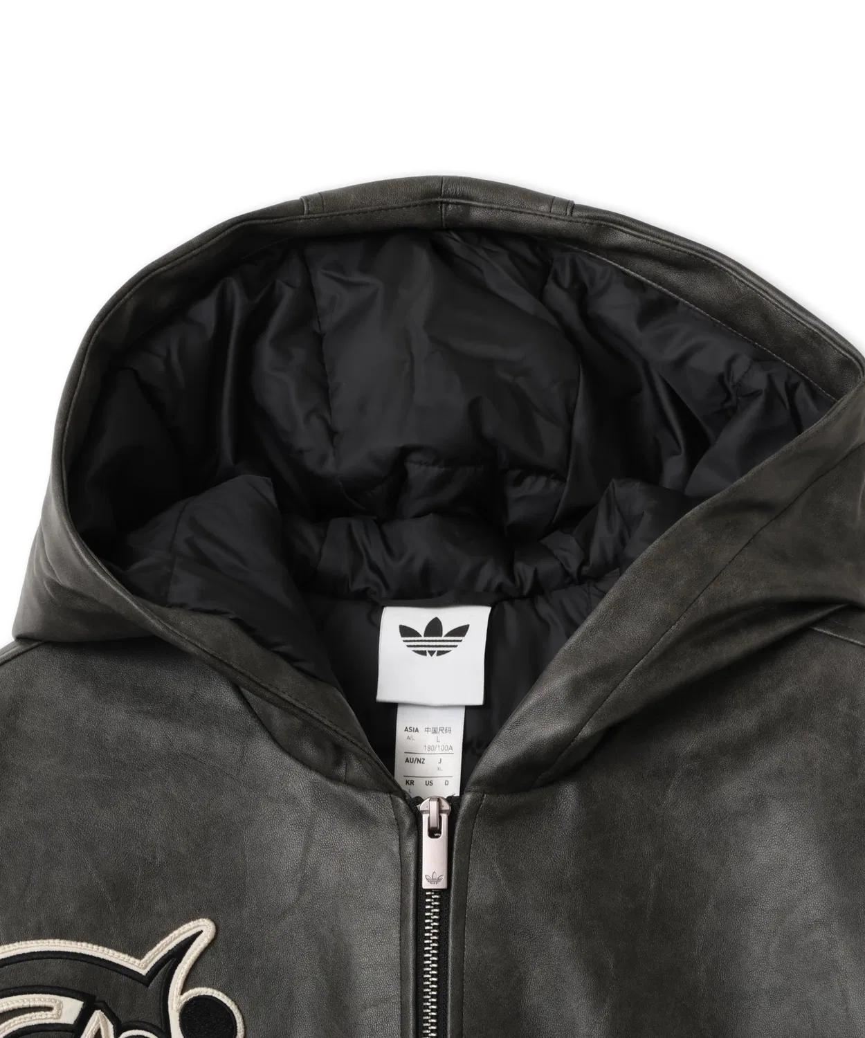 Мужская куртка из искусственной кожи с принтом Mickey Mouse Dreams, Adidas, Black — фото 4
