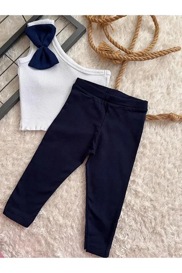 Детский комплект для девочек с полоской Bahnur, Navy Blue