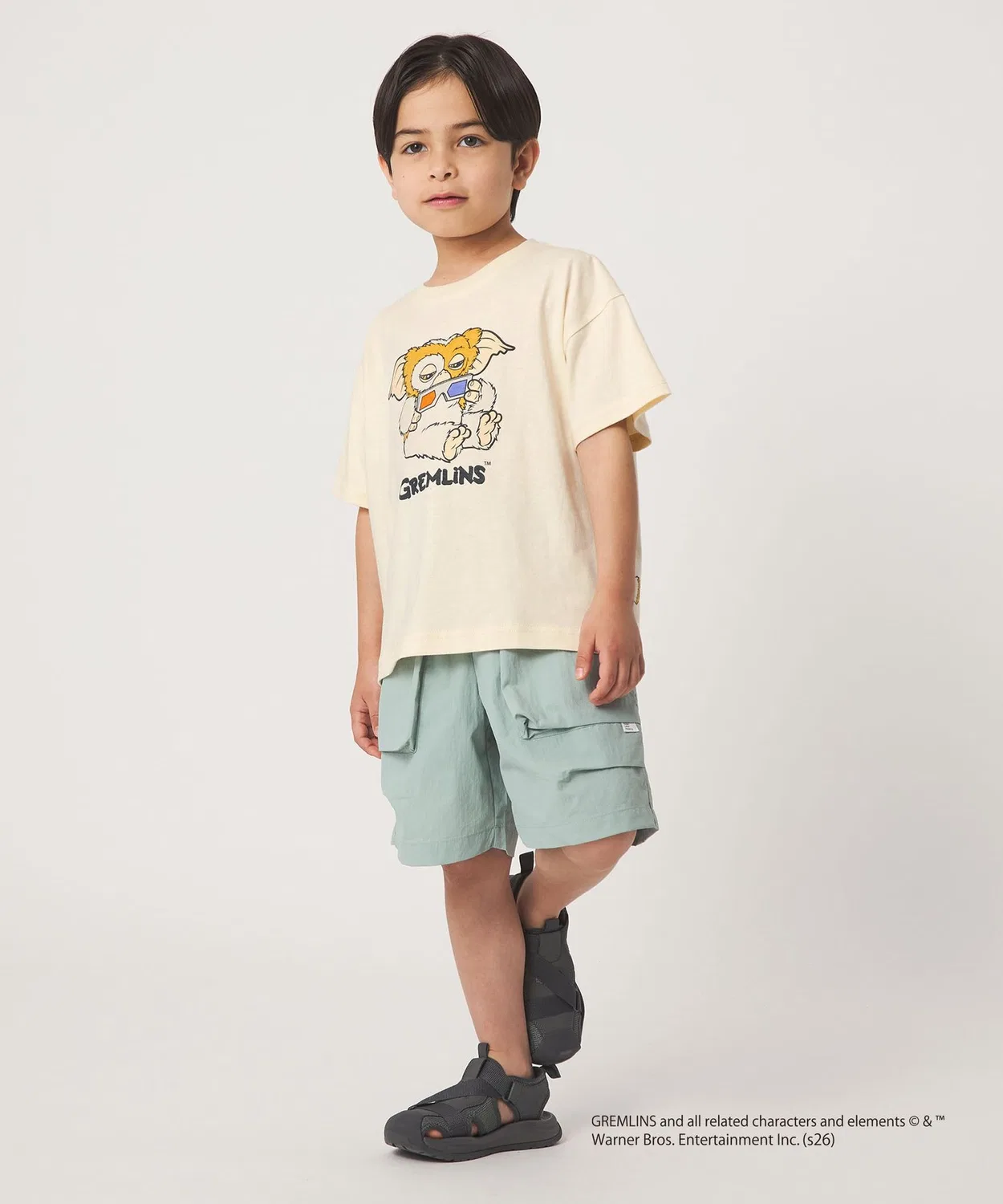 Детская футболка с принтом GREMLiNS green label relaxing, Off White — фото 4