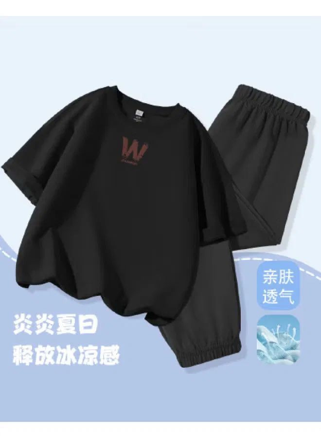 Комплект спортивный с коротким рукавом для мальчиков Jeanswest, черный