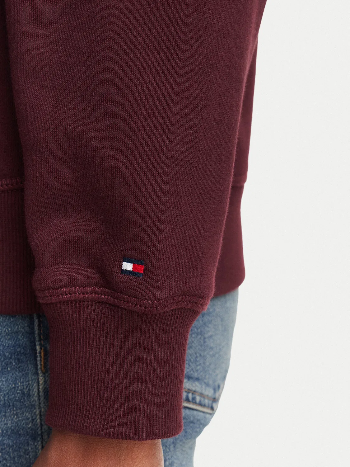 Женская толстовка стандартного кроя Script Terry Tommy Hilfiger, темно-красный — фото 4