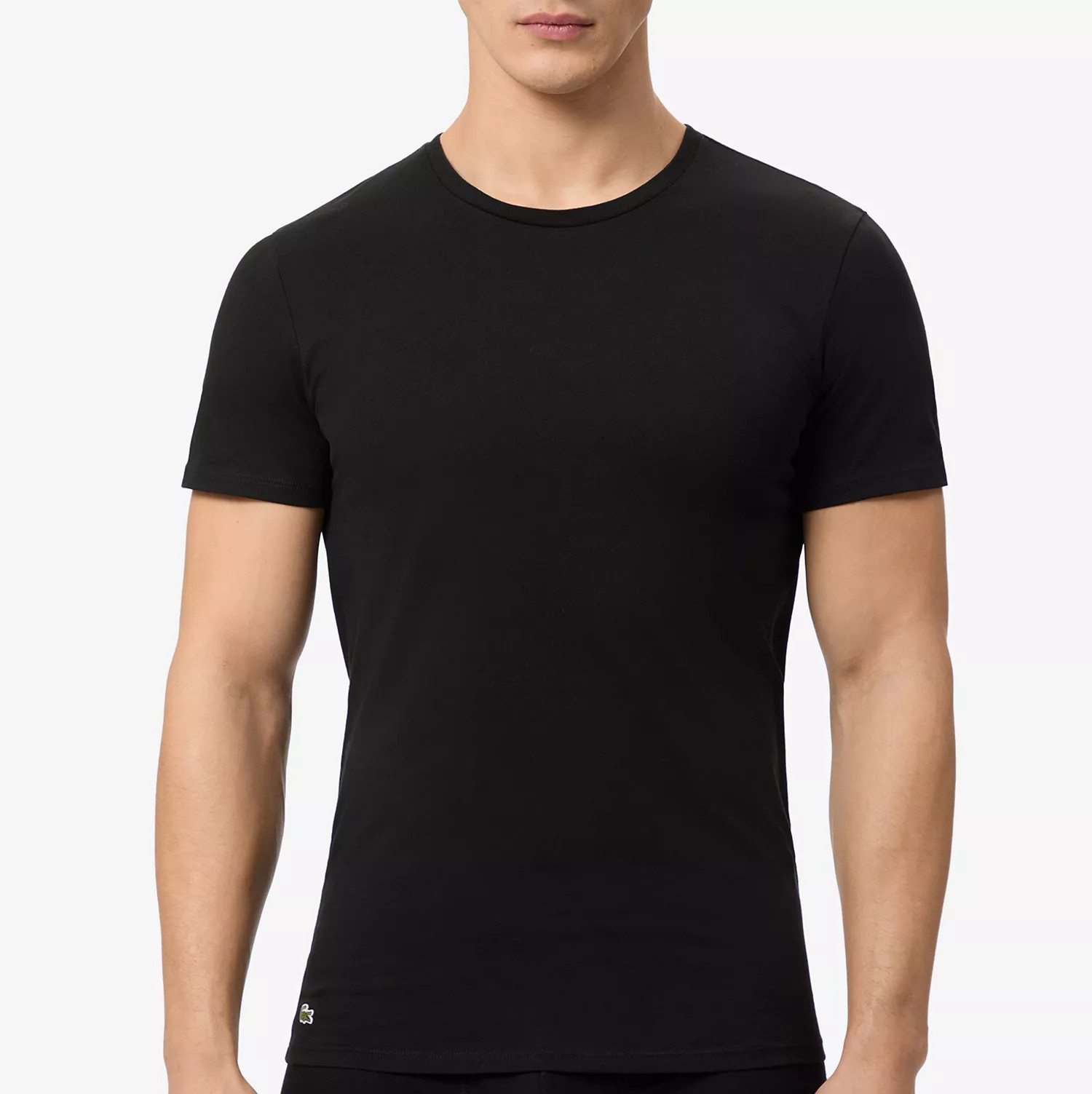 Комплект футболок Lacoste Slim-Fit Crewneck, 5 предметов, черный/белый/бежевый/коричневый — фото 4