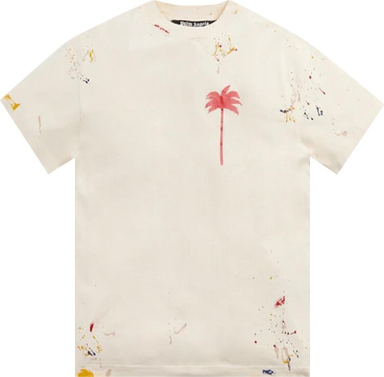 

Футболка Palm Angels PXP Painted Classic Tee 'Off White/Red', кремовый, Бежевый, Футболка Palm Angels PXP Painted Classic Tee 'Off White/Red', кремовый