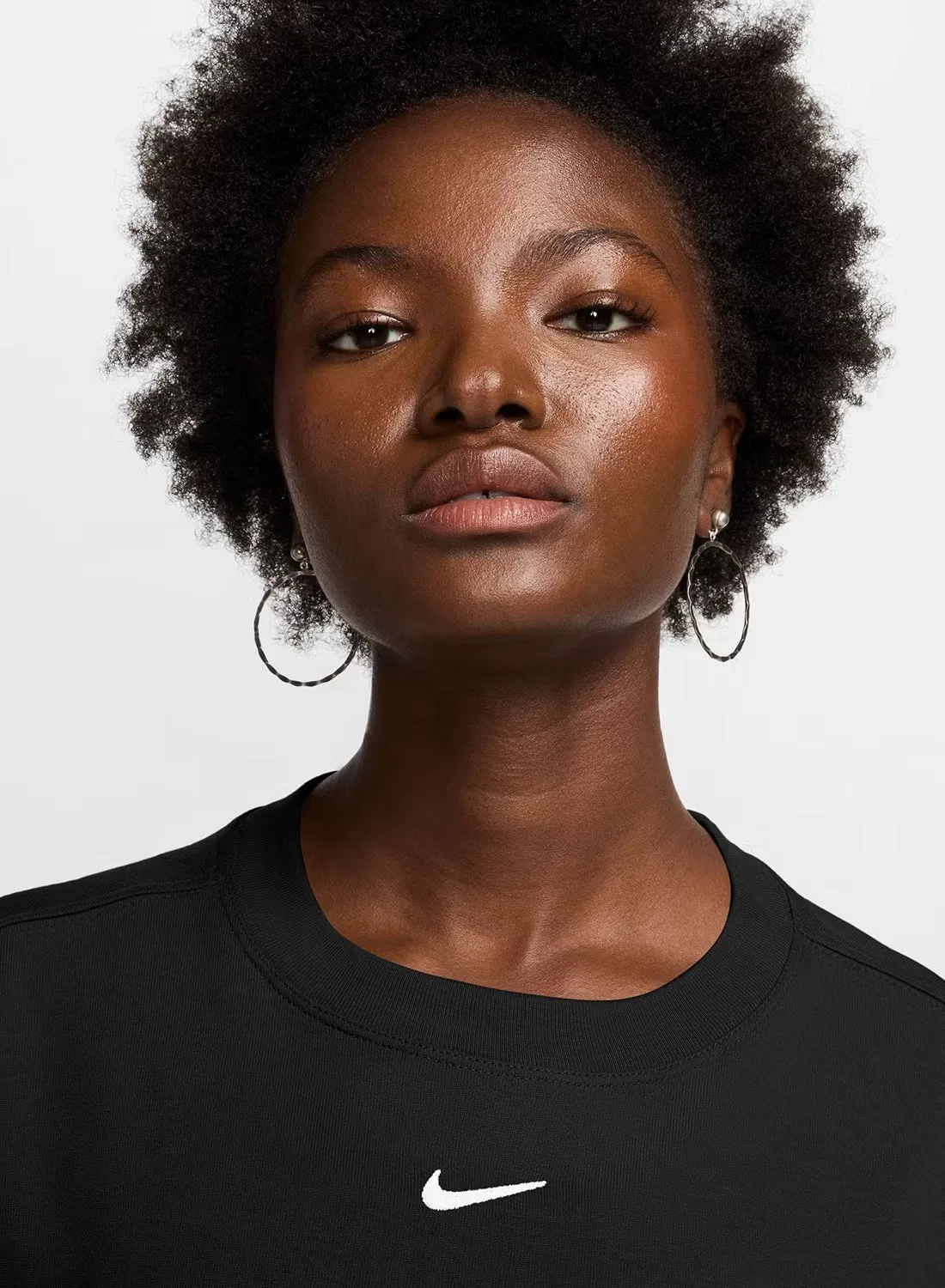 Футболка оверсайз с длинным рукавом Nsw Essential Nike, черный — фото 3