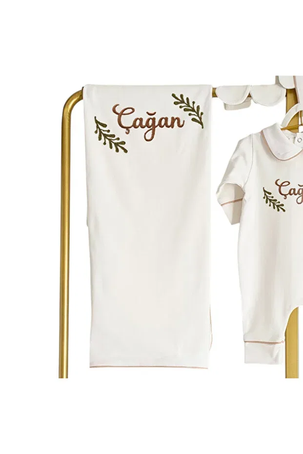 Детский комплект для новорожденных хлопковый Nature Themed 4 Piece Newborn Set Mis Bebe Minik Insanların Sarayı, Model-1 — фото 4