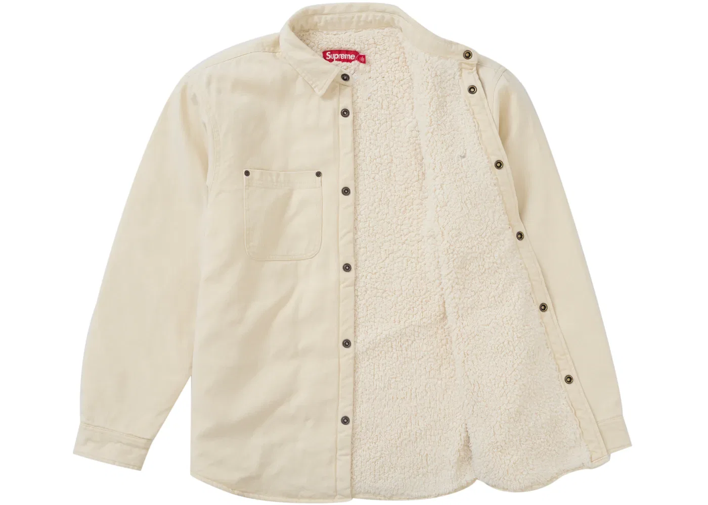 Мужская рубашка с подкладкой из искусственного меха Supreme Shirt, Natural — фото 2