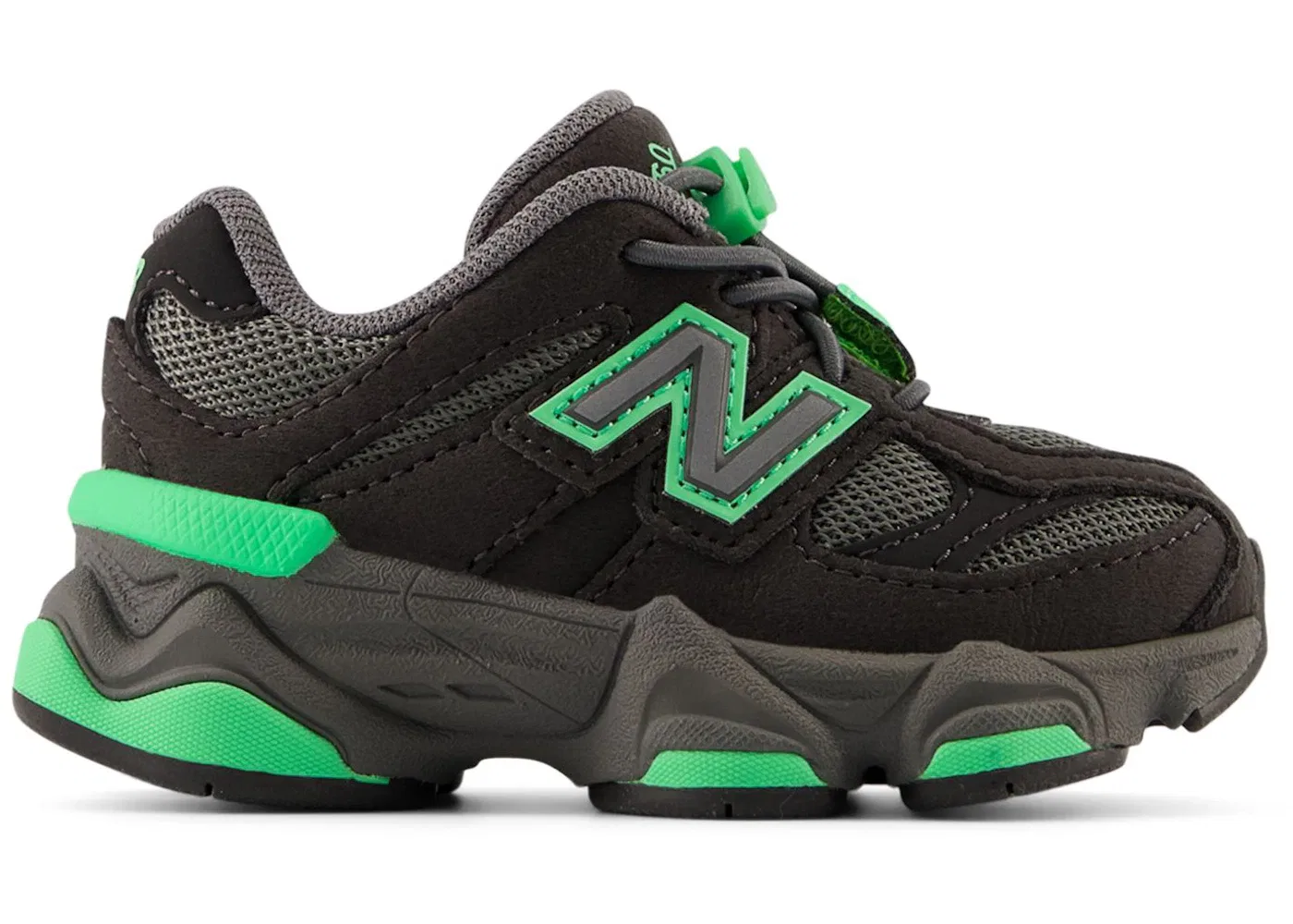 Детские кроссовки Lifestyle New Balance 9060 Bungee, Castlerock/Lime Leaf