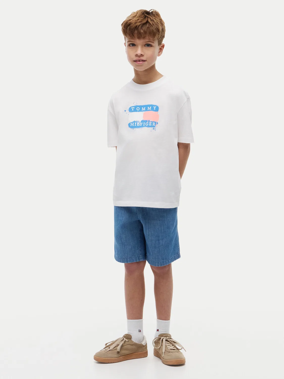 Футболка стандартного кроя для мальчика Graffiti Tommy Hilfiger, белый — фото 2