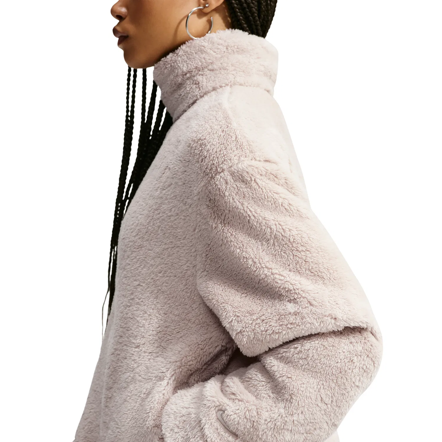 Женская куртка Sportswear Essential High-Pile Fleece Jacket 'Cream II Sail' Nike, Cream Ii/Sail — фото 3