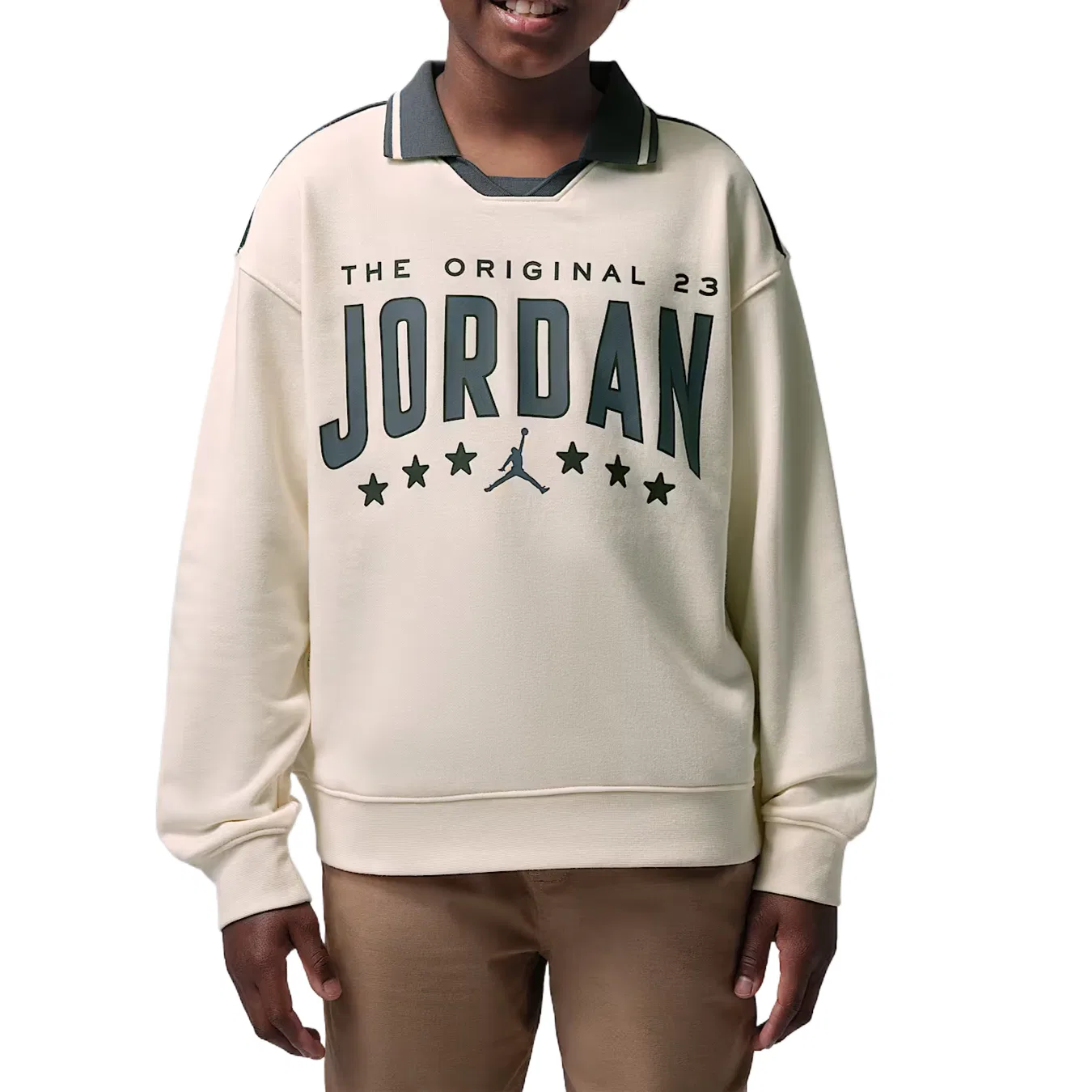Детский свитшот с отложным воротником Pink White Jordan