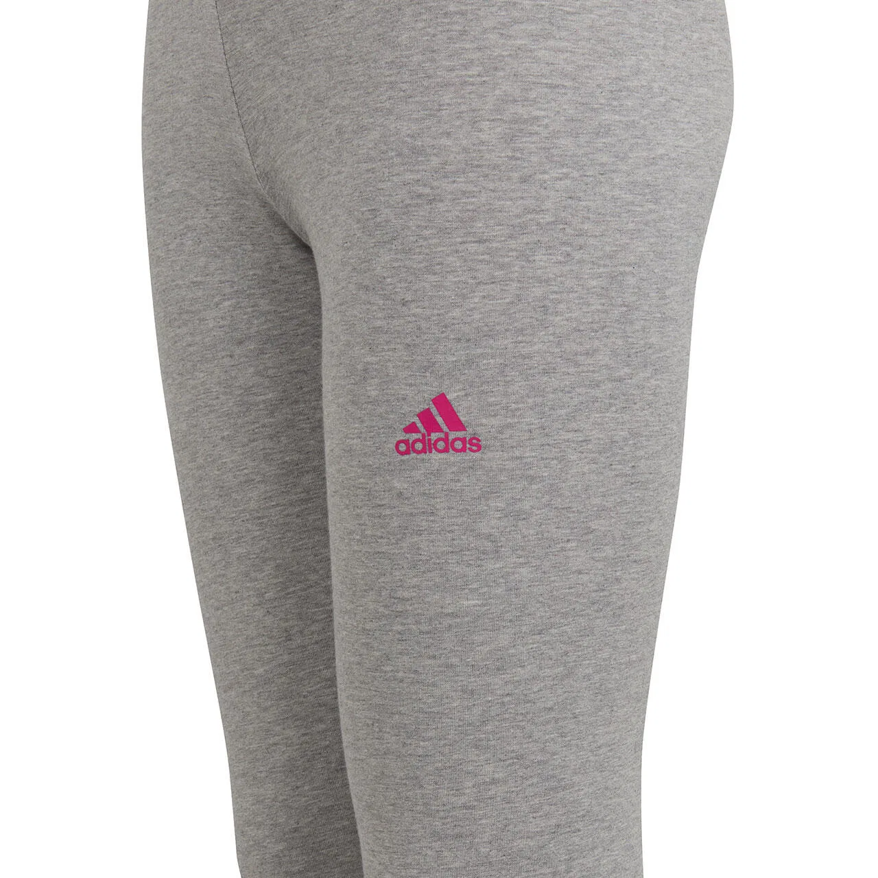 Детские леггинсы хлопковые adidas Essentials Linear Logo, Grau — фото 4