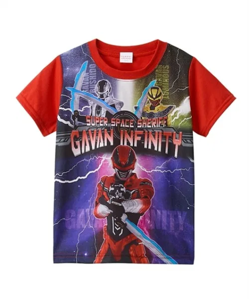 Детская футболка с принтом Super Dimensional Sheriff Gavan Infinity Panel QUNTSTYLE, Red