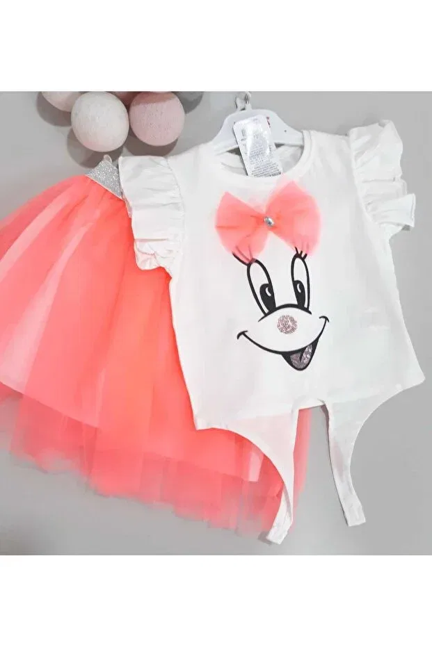 Детский комплект для девочек с принтом Smiling face Sönmez Baby, Candy Pink