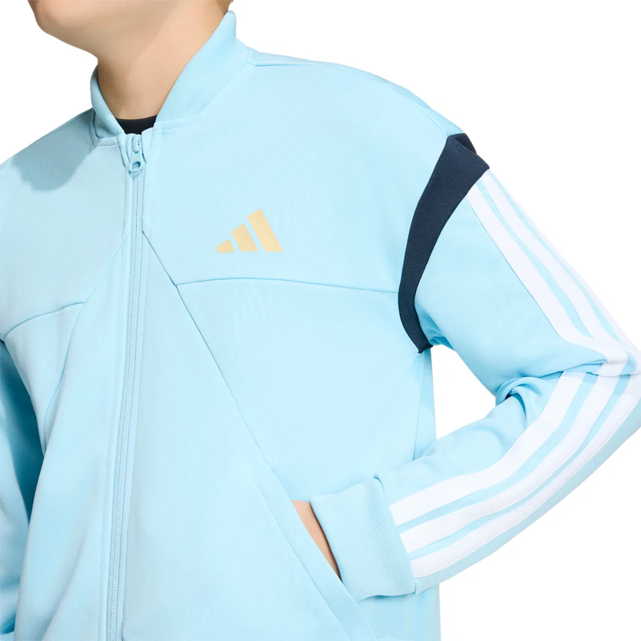 Куртка для мальчиков House of Tiro Adidas, цвет Hazy Beige/Ice Blue/White — фото 3