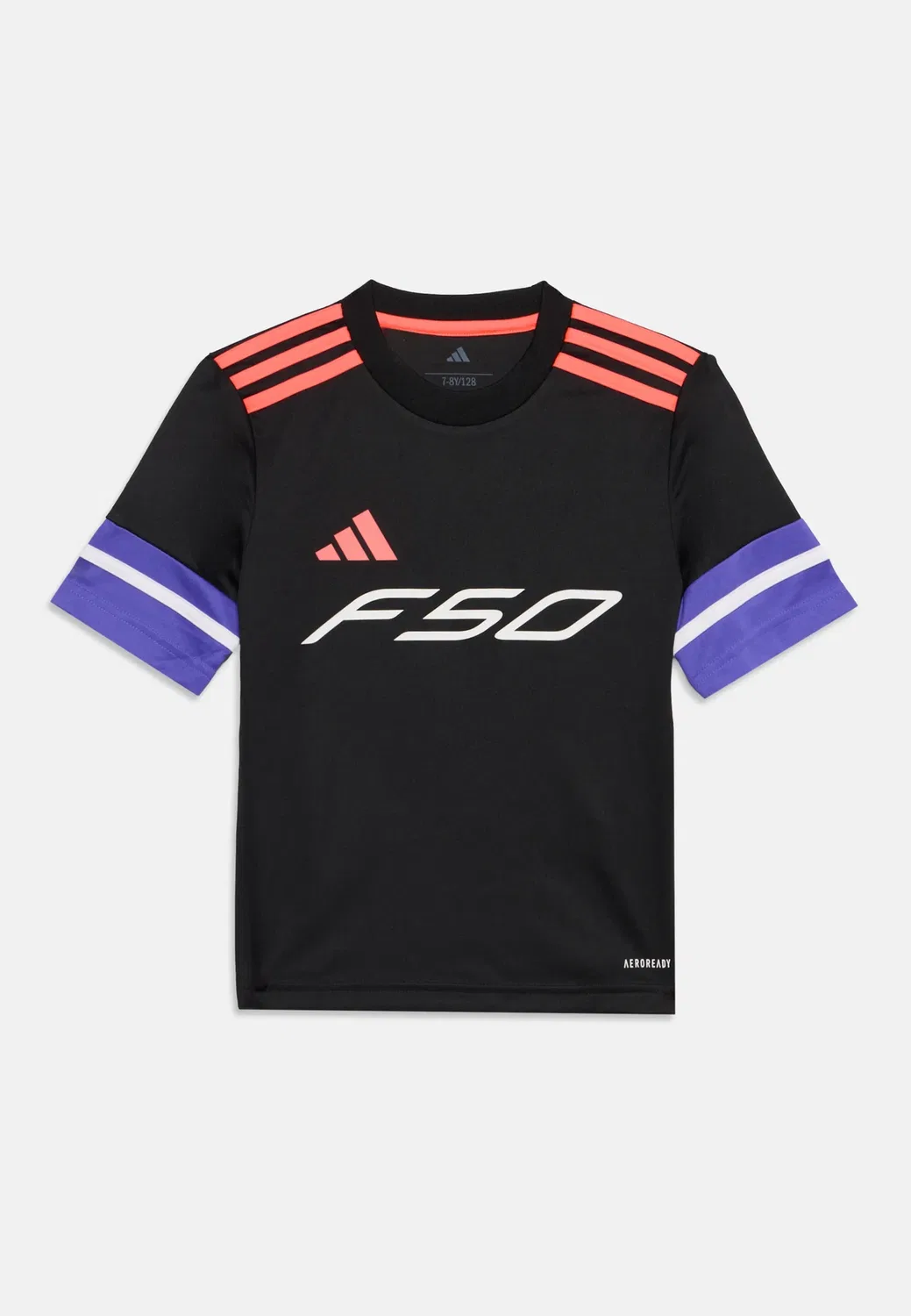 Спортивная футболка F50 унисекс Adidas Performance, Black/Solar Purple/White — фото 3