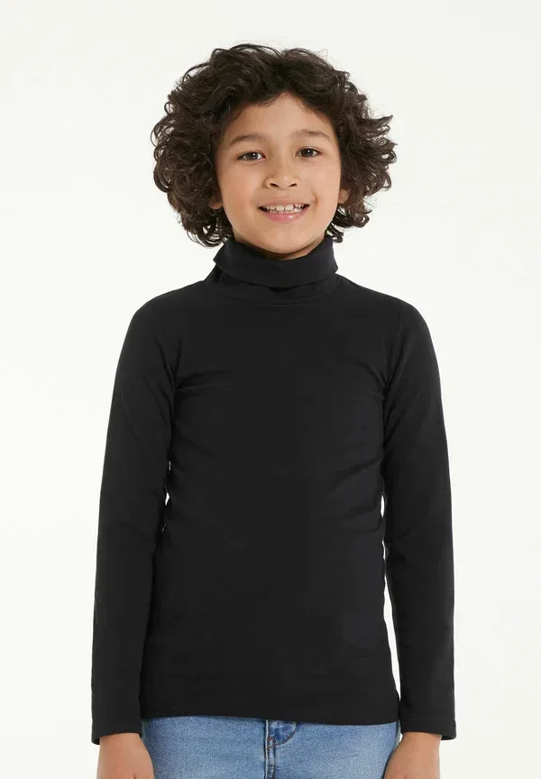 Лонгслив хлопковый Long sleeved top Tezenis, черный — фото 2