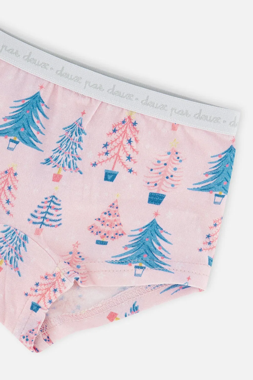 Детские трусы-шорты комплект из 3 штук с принтом Deux par Deux, Holiday Print — фото 3