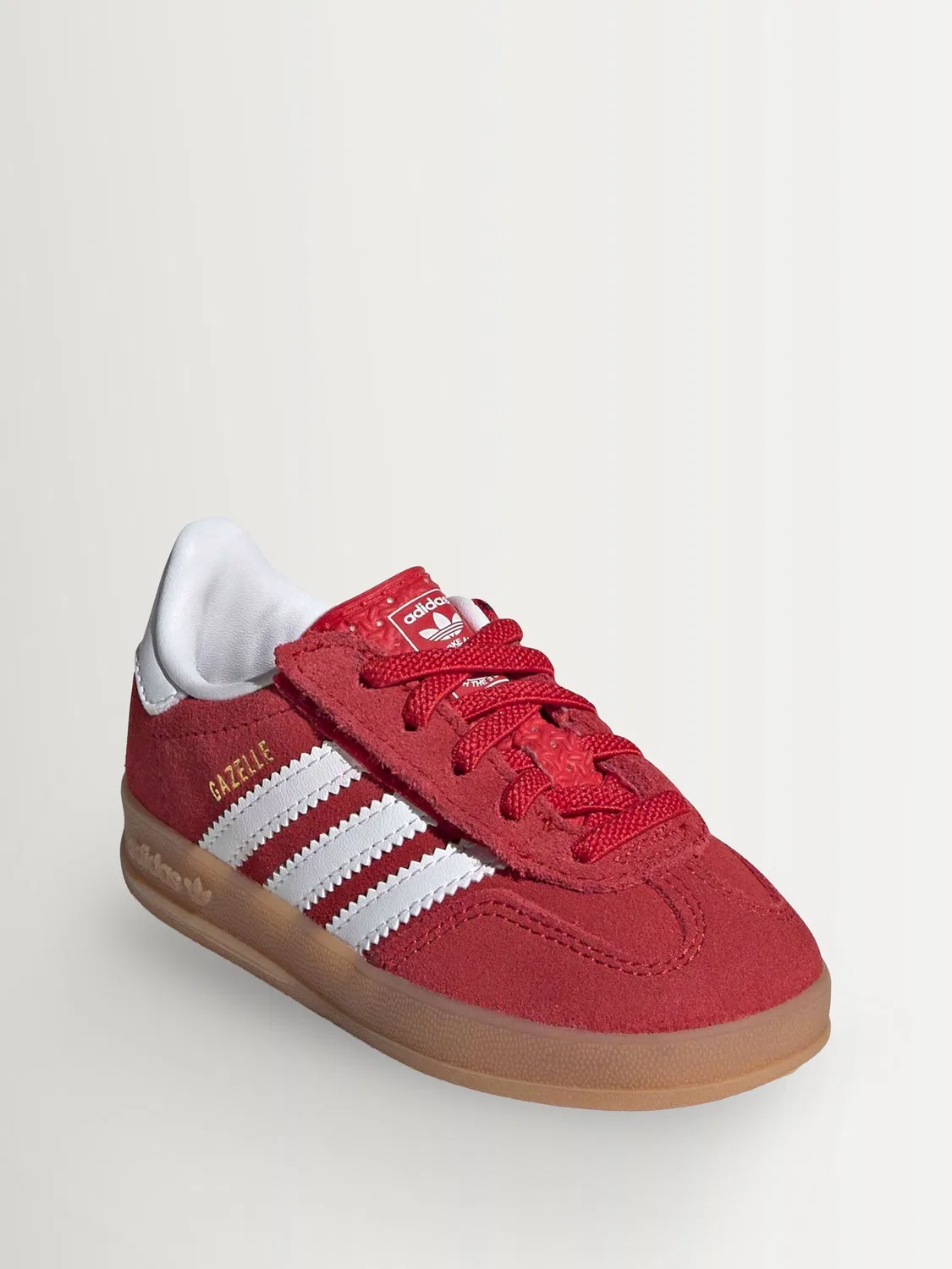 Кроссовки Gazelle Indoor на эластичной шнуровке adidas Originals, красный/белый — фото 2