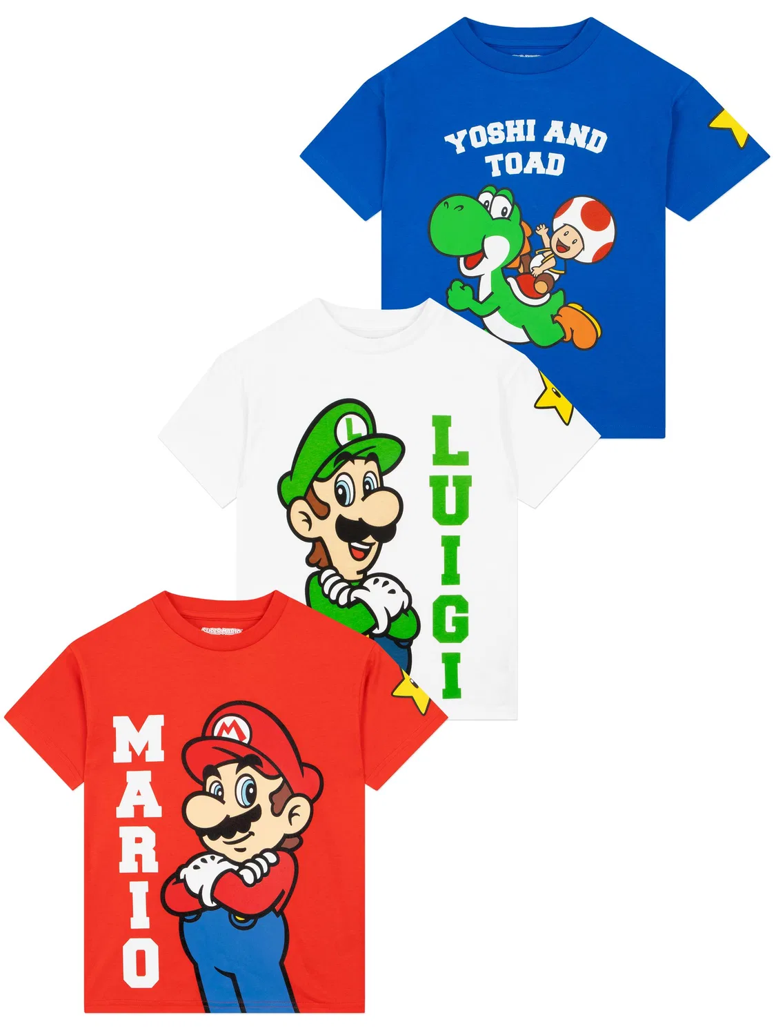 Футболки Super Mario 3 шт. Character, красный