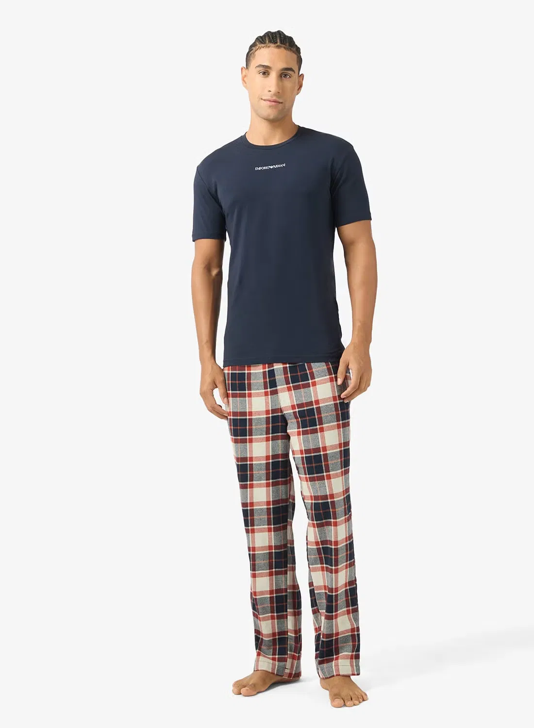Футболка с нашивкой-орлом, комплект из 2 штук, Emporio Armani, синий — фото 4