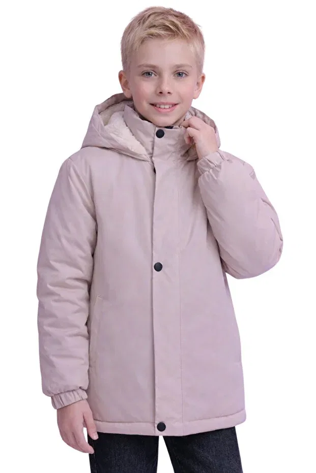 Детское зимнее пальто для девочек с капюшоном Freemen, Beige