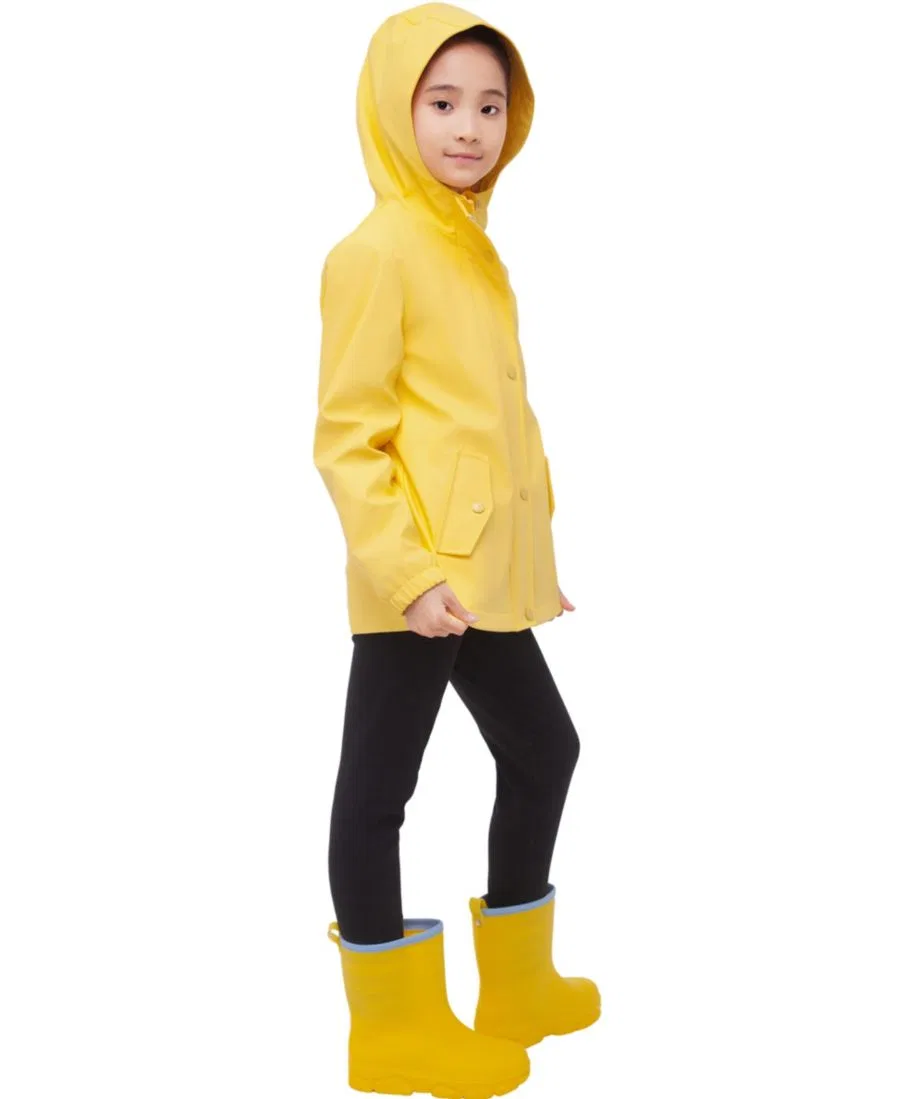 Детский дождевик с капюшоном, непромокаемый Rokka&Rolla, Yellow — фото 4