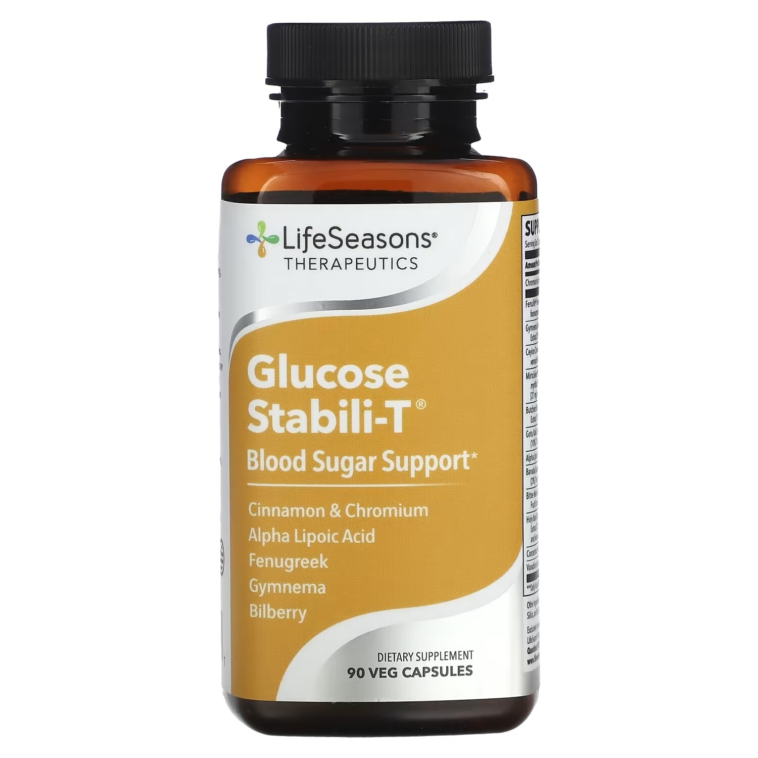 

LifeSeasons Glucose Stabili-T контроль уровня сахара в крови, 90 растительных капсул