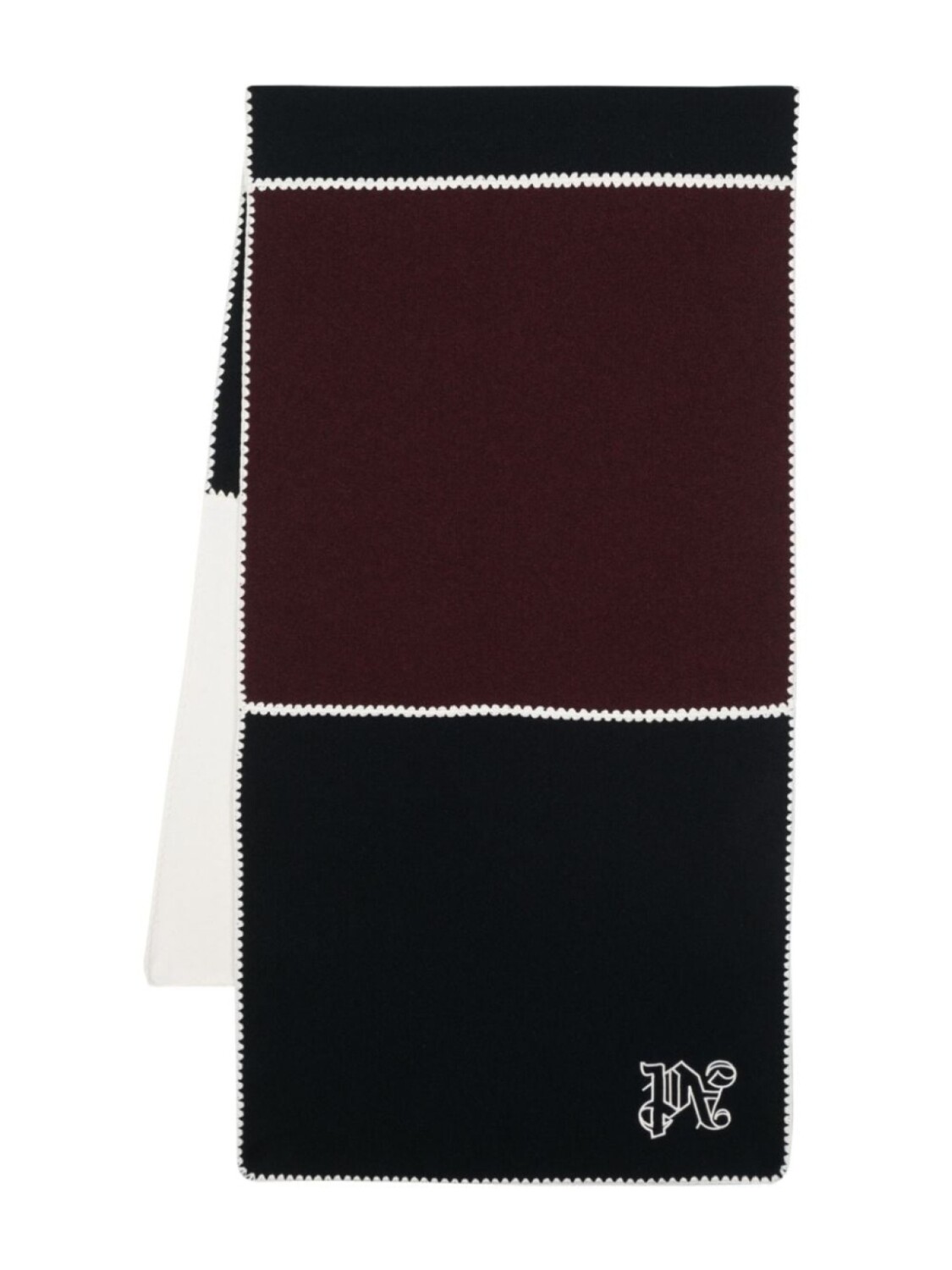 

Palm Angels шарф с монограммой и вставками, синий