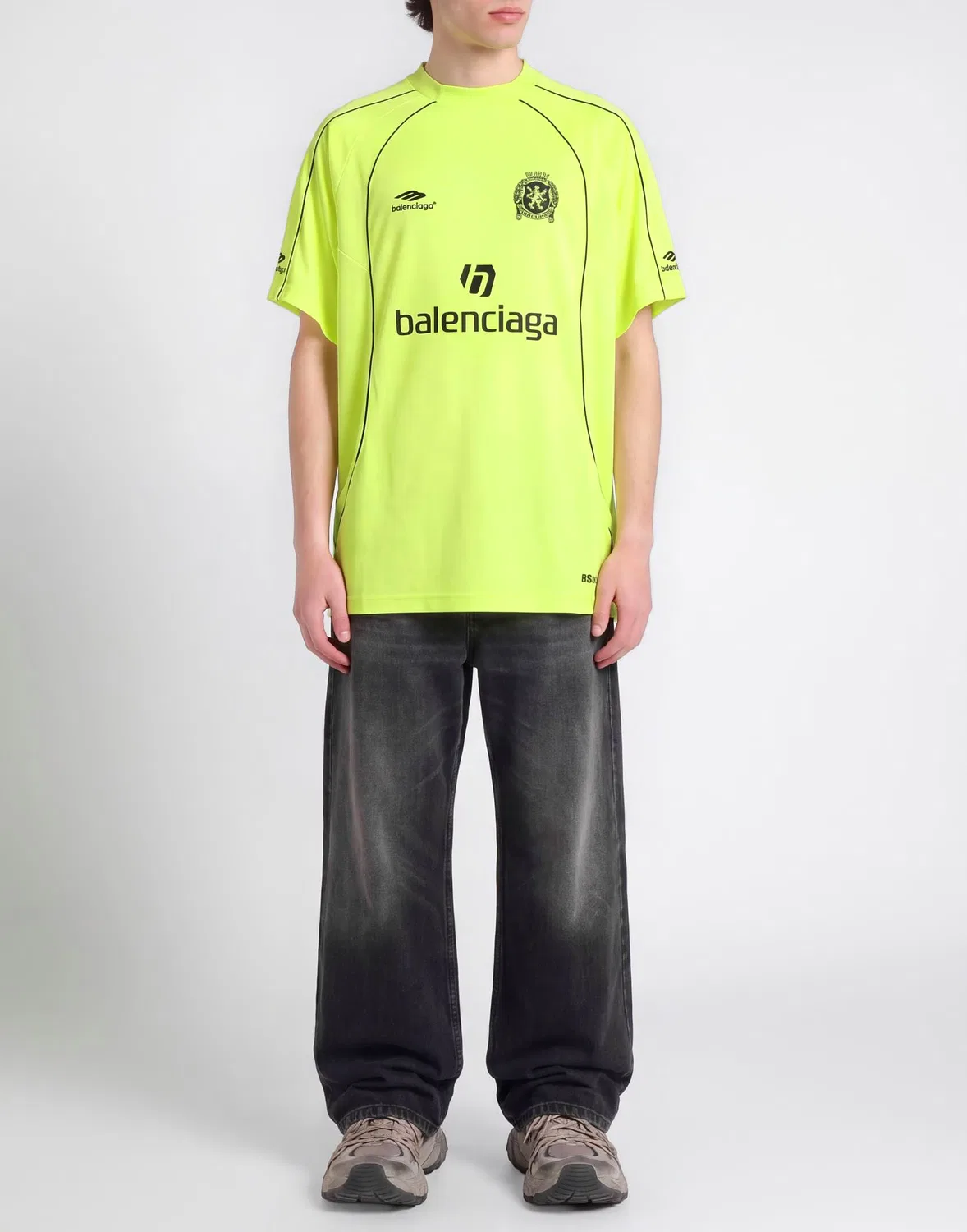 Мужская футболка с логотипом Athletic T-Shirt Balenciaga, желтый — фото 2