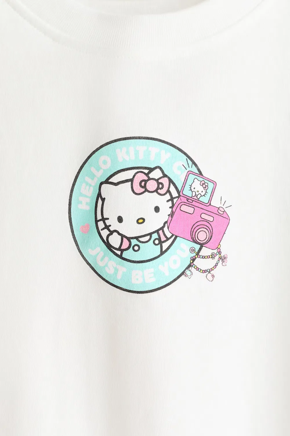 Рубашка с длинными рукавами и принтом H&M, Cremefarben/Hello Kitty — фото 3
