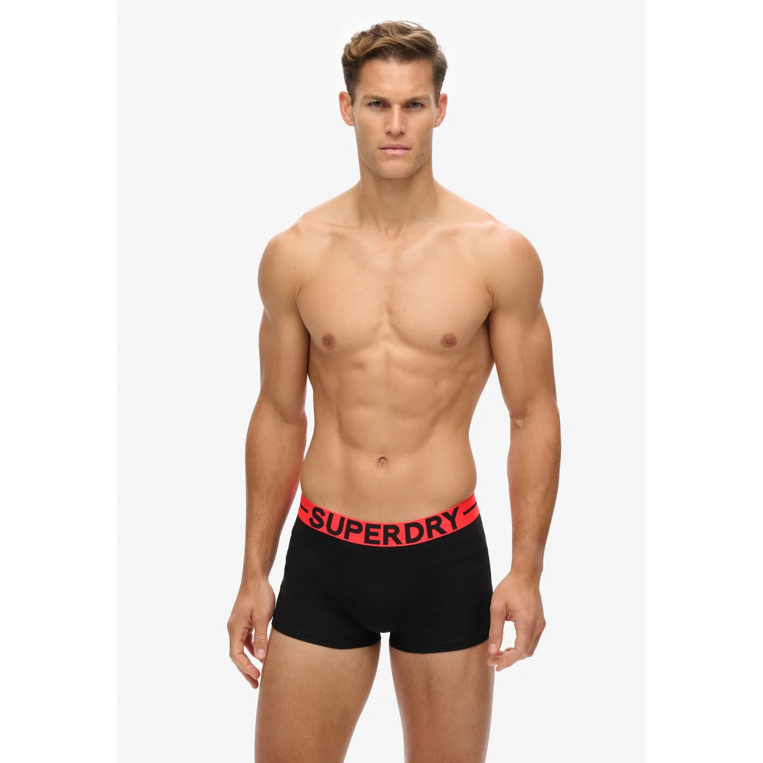 Мужские боксеры из хлопкового трикотажа Superdry, Ath Grey Feeder/Blk Stripe/Blk — фото 2