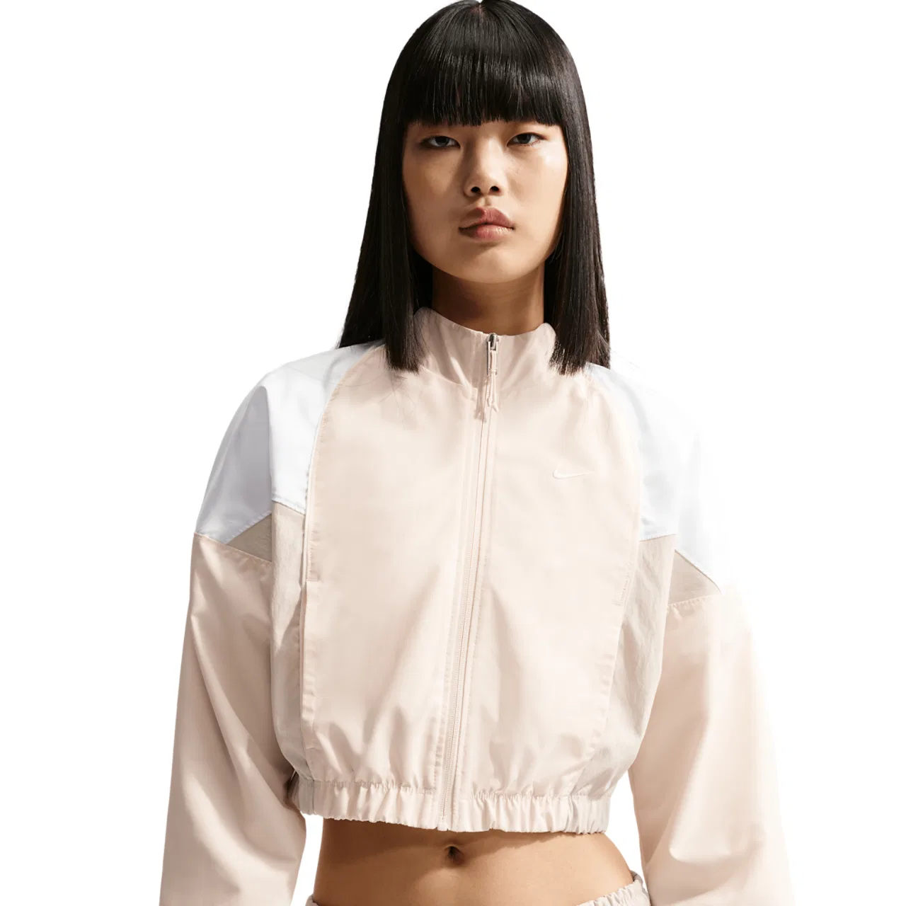 Женская куртка Shrunken Track Jacket Mod Nike, цвет White/Chalk/Light Bone