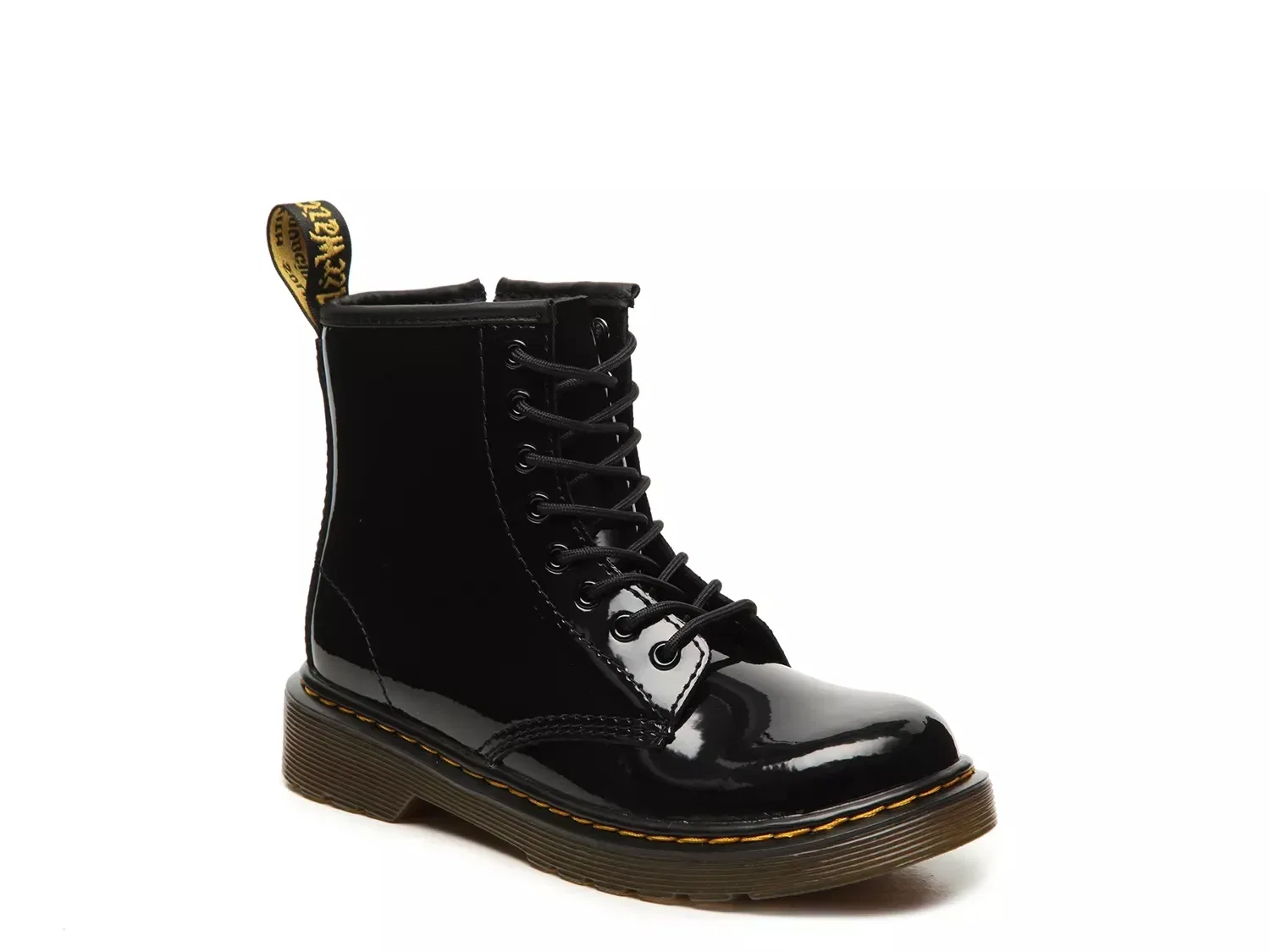 Ботинки Dr. Martens 1460 из лаковой кожи, для девочек, черный