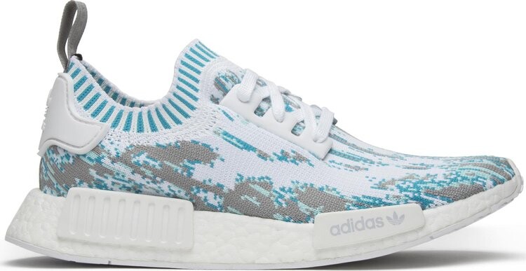 

Мужские кроссовки Adidas Sneakersnstuff x NMD R1 Primeknit, белый/бирюзовый