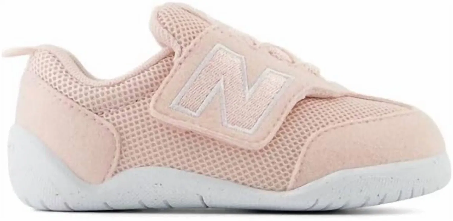 Детские кроссовки для девочек с круглым носом New-B First V1 Sneaker New Balance, Pink/White — фото 2