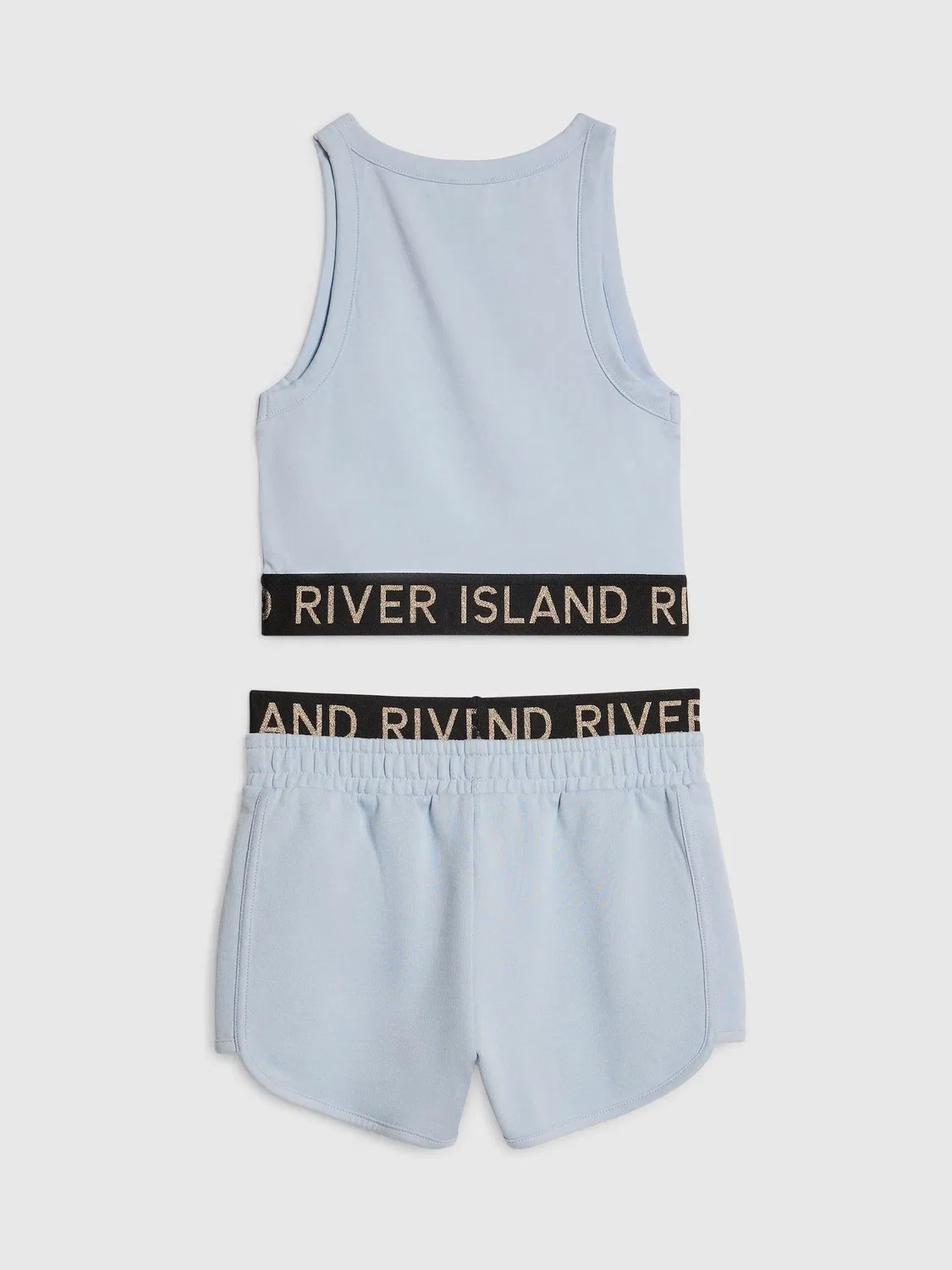 Комплект из топа и шорт, логотип River Island, синий — фото 2