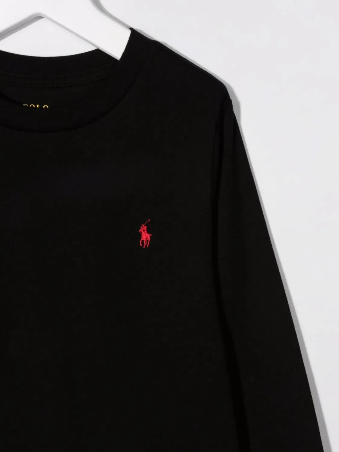 Футболка с длинным рукавом и вышитым логотипом Polo Ralph Lauren, черный — фото 2