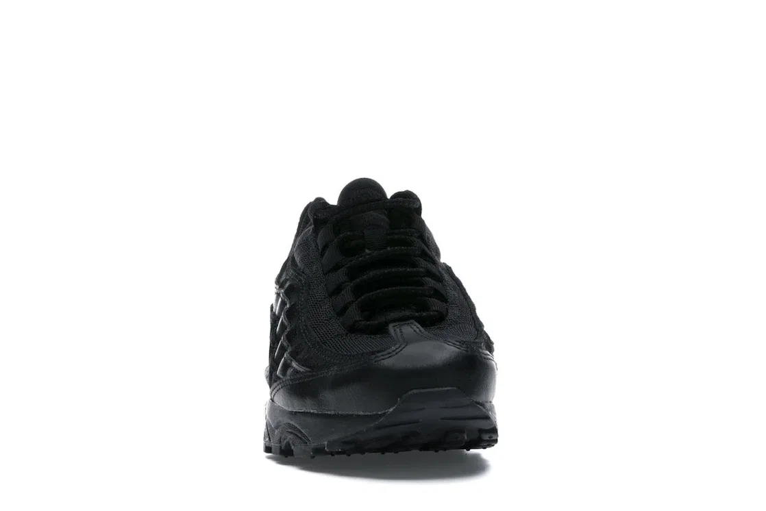 Детские кроссовки Lifestyle с замшевым верхом Nike Air Max 95, Black/Black-Black — фото 2