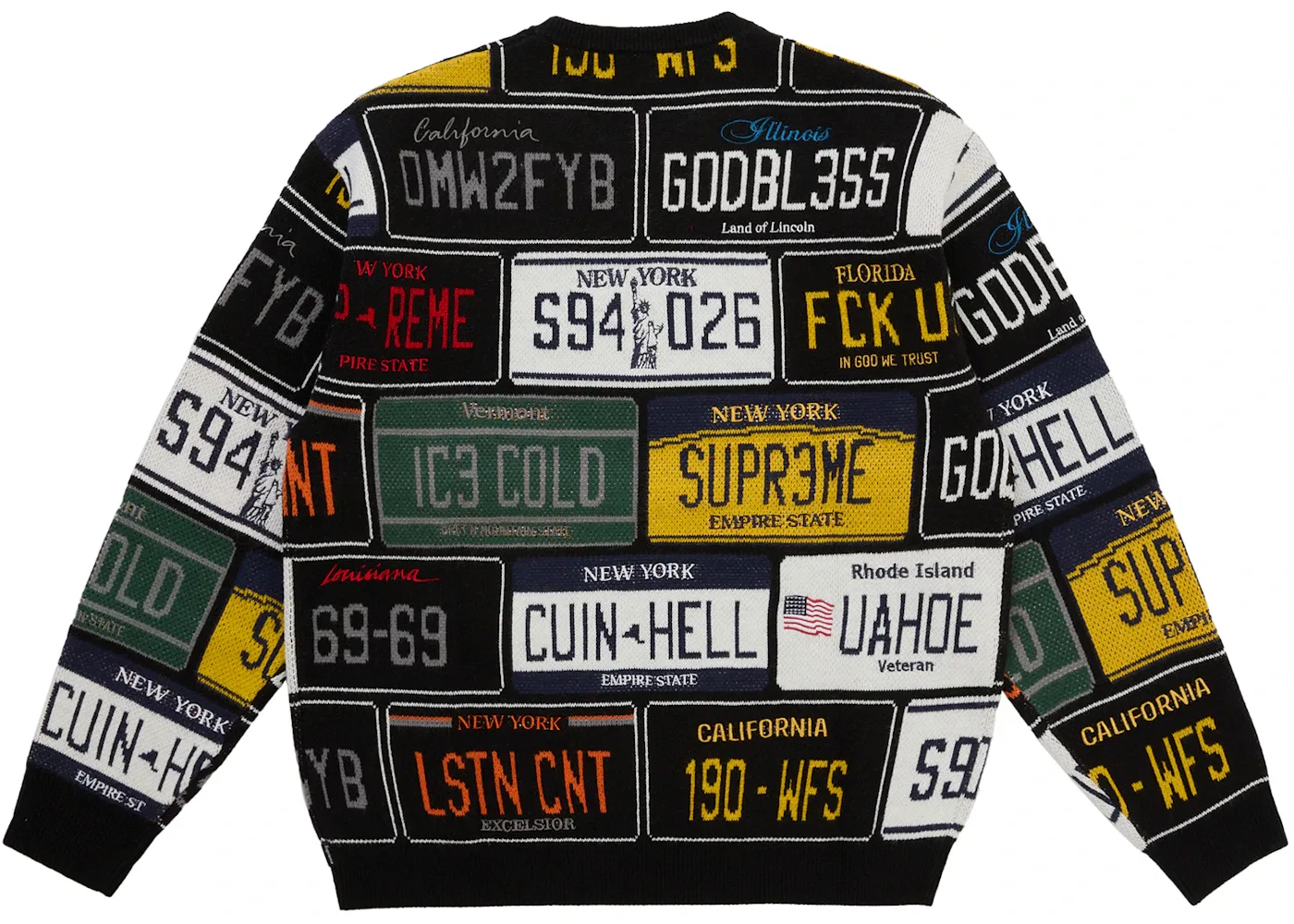 Мужской свитер с принтом Supreme Sweater, Black — фото 2