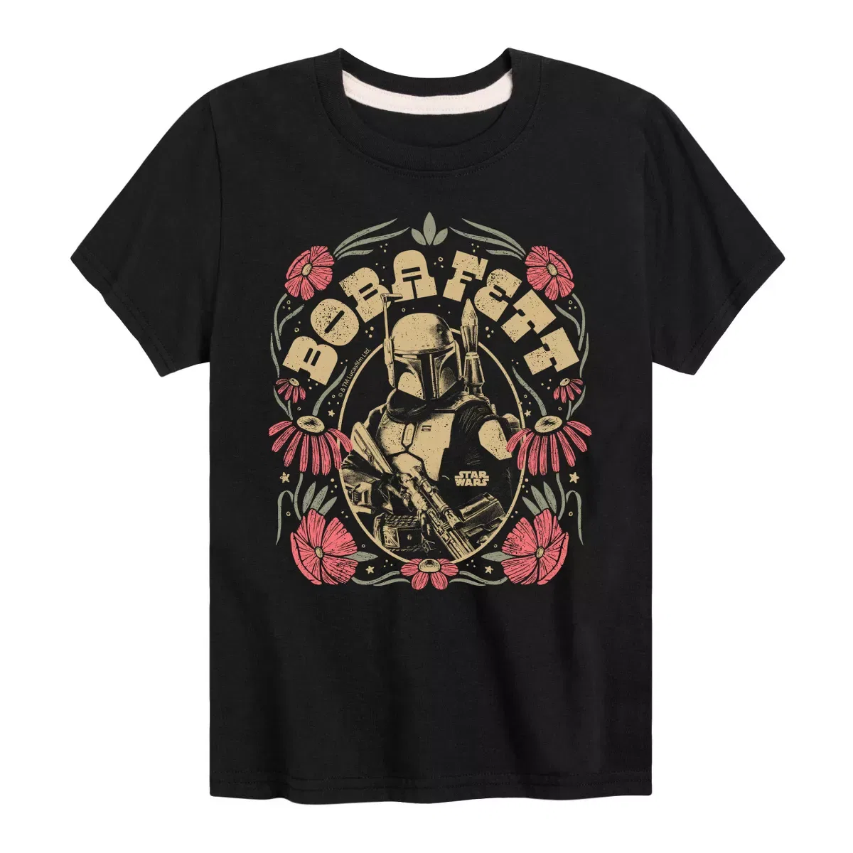 Детская футболка с принтом Boba Fett Boho Star Wars, Черный