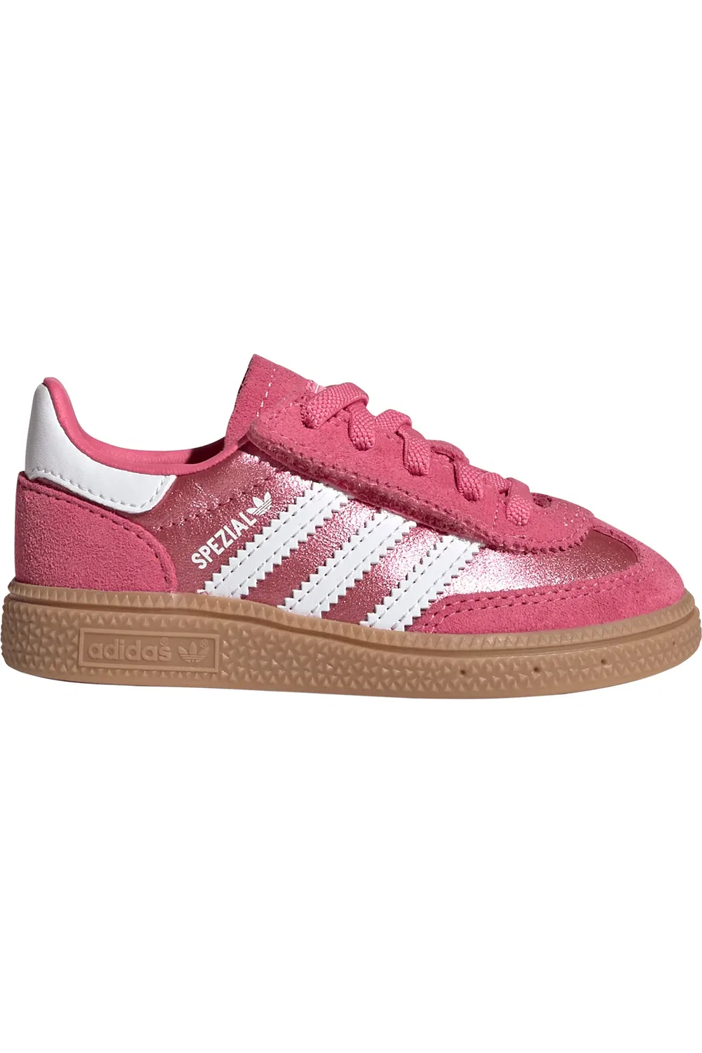 Детские кроссовки с цветочной вышивкой Handball Spezial adidas, Pink Fusion/White/Gum — фото 3