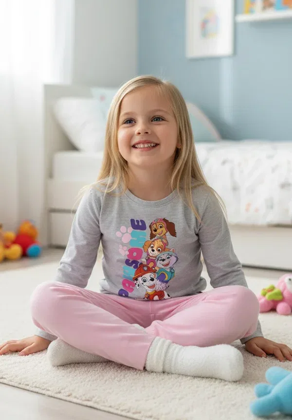 Пижама с принтом Paw Patrol Pawsome Pyjama Set, Paw Patrol, розовый/серый — фото 3